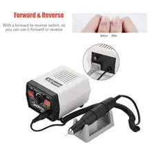 110 V-220 V 15 Вт штепсельная вилка стандартов ЕС и США профессиональный электрический акриловый Фрезер для ногтей cо шлифовальными арт сверлильный станок песок, маникюр, машинка для маникюра, шлифовальный инструмент подходит для ногтей