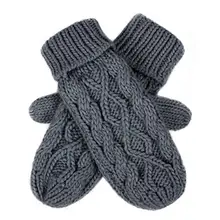 Women Winter Crochet Camp Protective Gloves Twist Cable Knit Hand Warmer Mittens Winter Gloves