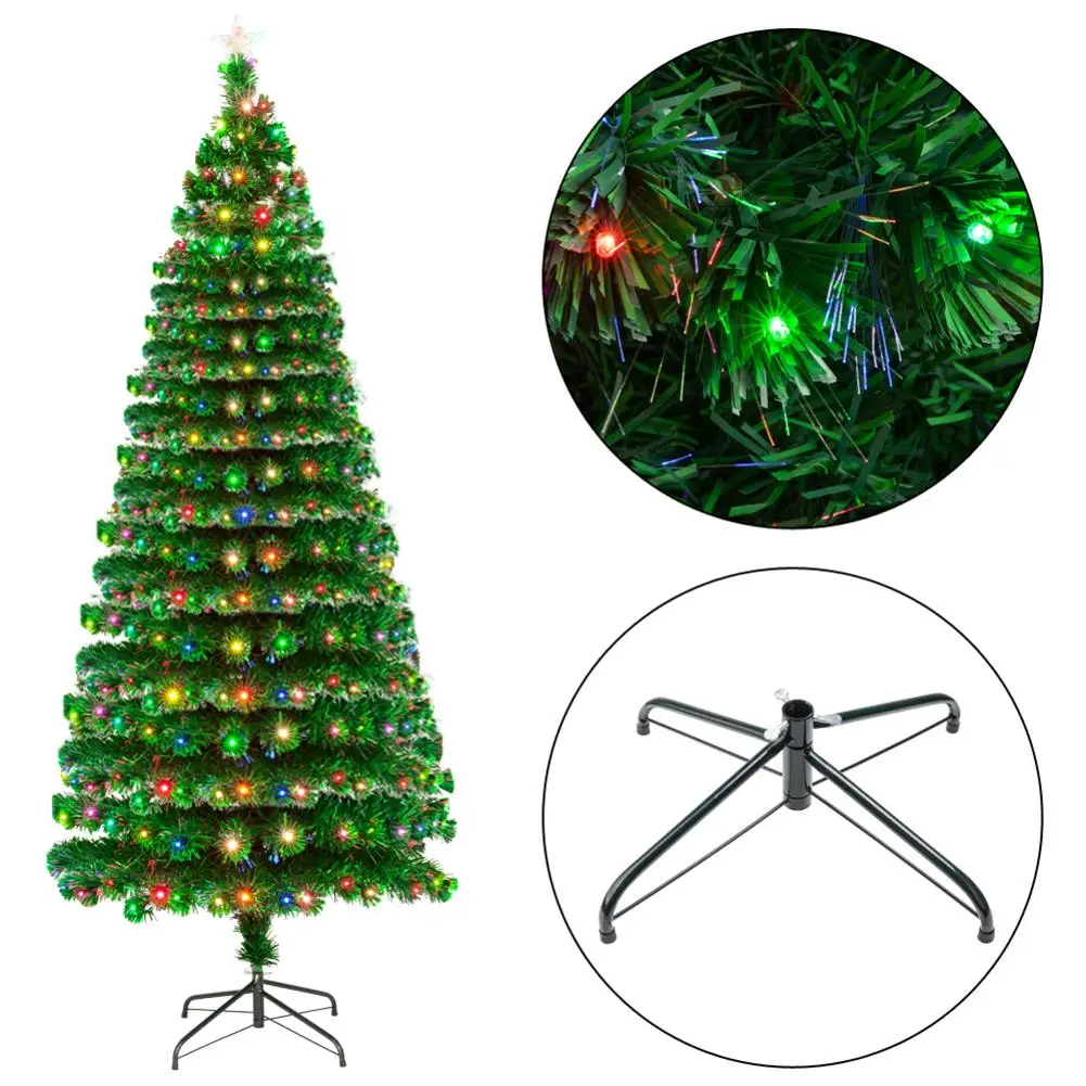 

2.3m LED Lighting Christmas Tree With 260 LED Lamps And 260 Branches Fiber Optic Christmas Tree For Home Shopping Mall
