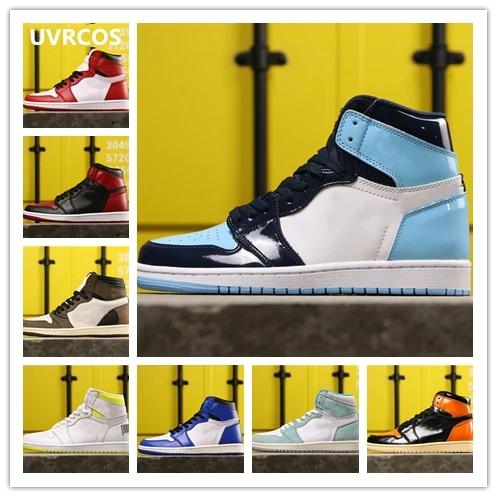 

1 OG UNC Scotts, zapatillas de diseñador para hombre y mujer, obisidiana cómodas de zapatillas de deporte, zapatos de Chicago