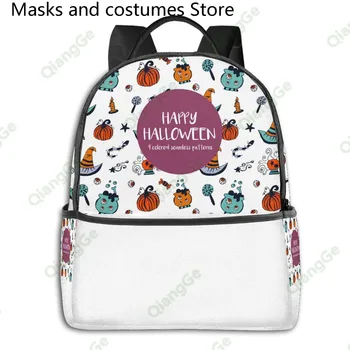 

3d Printing Halloween Trick Or Treat Children's School Bag Backpack Washed Festival Christmas Bag New Design Custom
