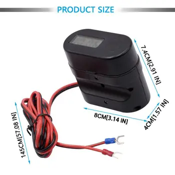 

Power USB Charger Ports Switch Black Waterproof Motorcycle Lighter Socket