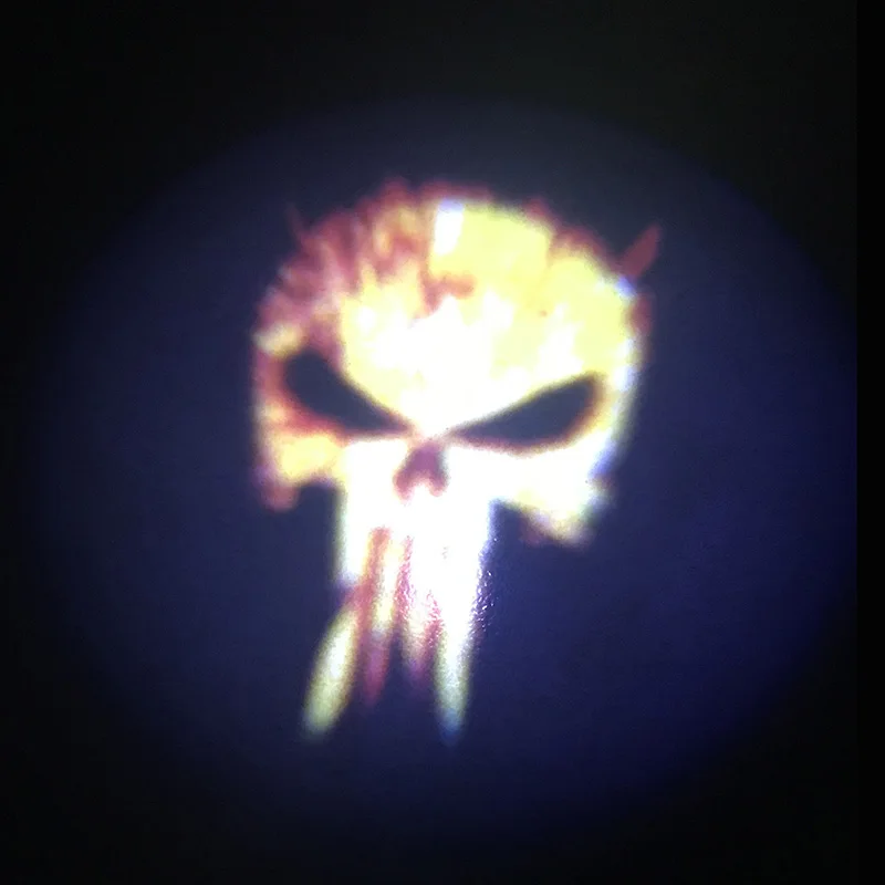 Fire Skull 1 шт. Универсальный беспроводной автомобильный Автомобильный Дверной проектор, приветственный светильник, Автомобильный Дверной светильник светодиодный лазерный проектор с логотипом - Испускаемый цвет: Fire Skull