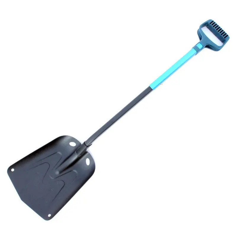 Aluminum light snow shovel for car emergency, detachable snow shovel, blue for car SUV RV or snowmobile easy storage