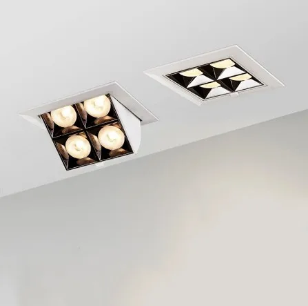 Квадратный раскладной встраиваемый cветодиодный светильник downlight удара