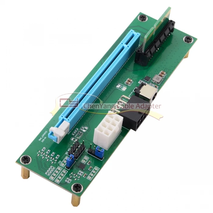 4х до 16Х PCI-E Express переходник для карт с разъемом питания и держателем