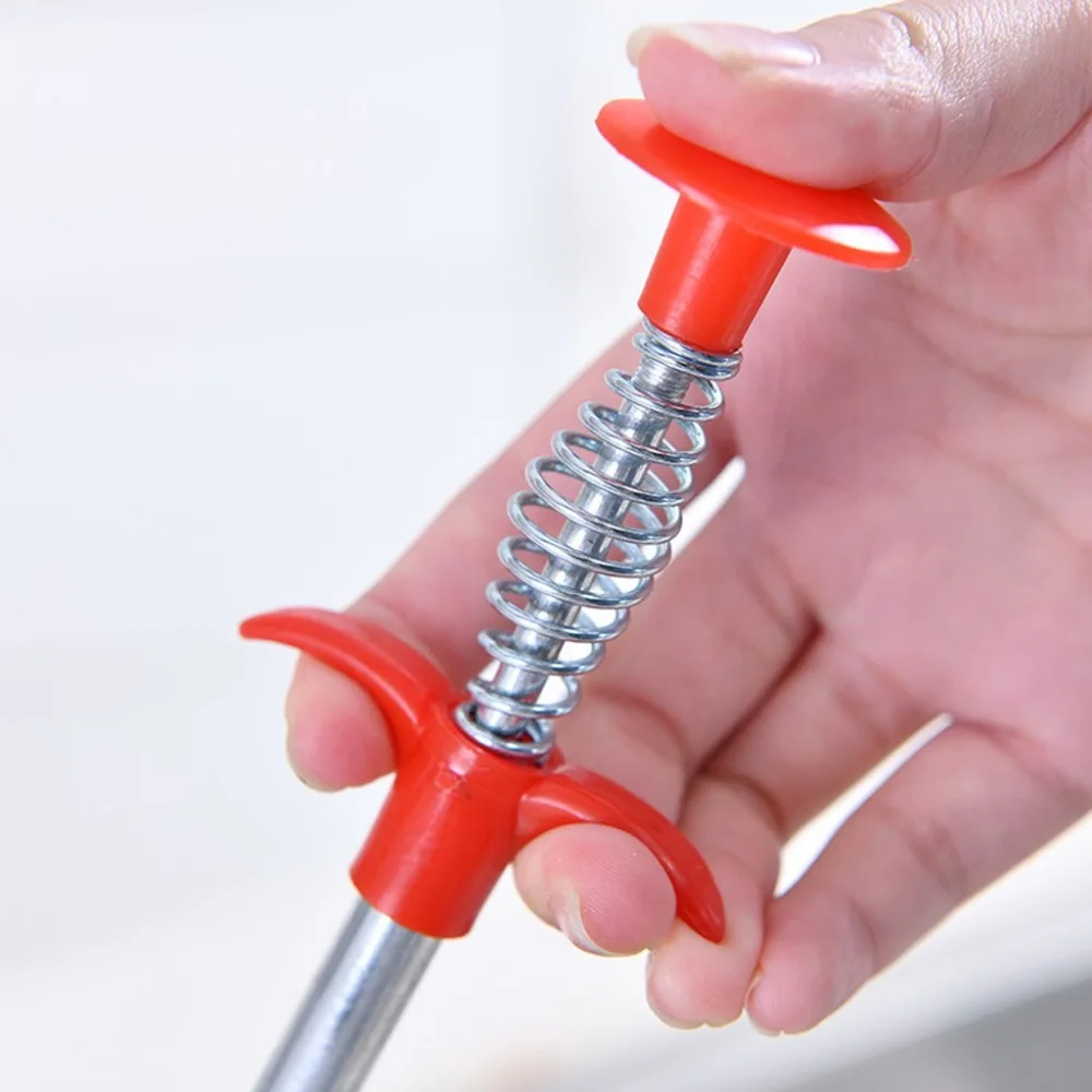 160cm Flexible Sink Claw Pick Up kitchen cleaning brush Pipe Dredge cleaning claw Tool Hair Brush Cleaner Bend Sink (4)