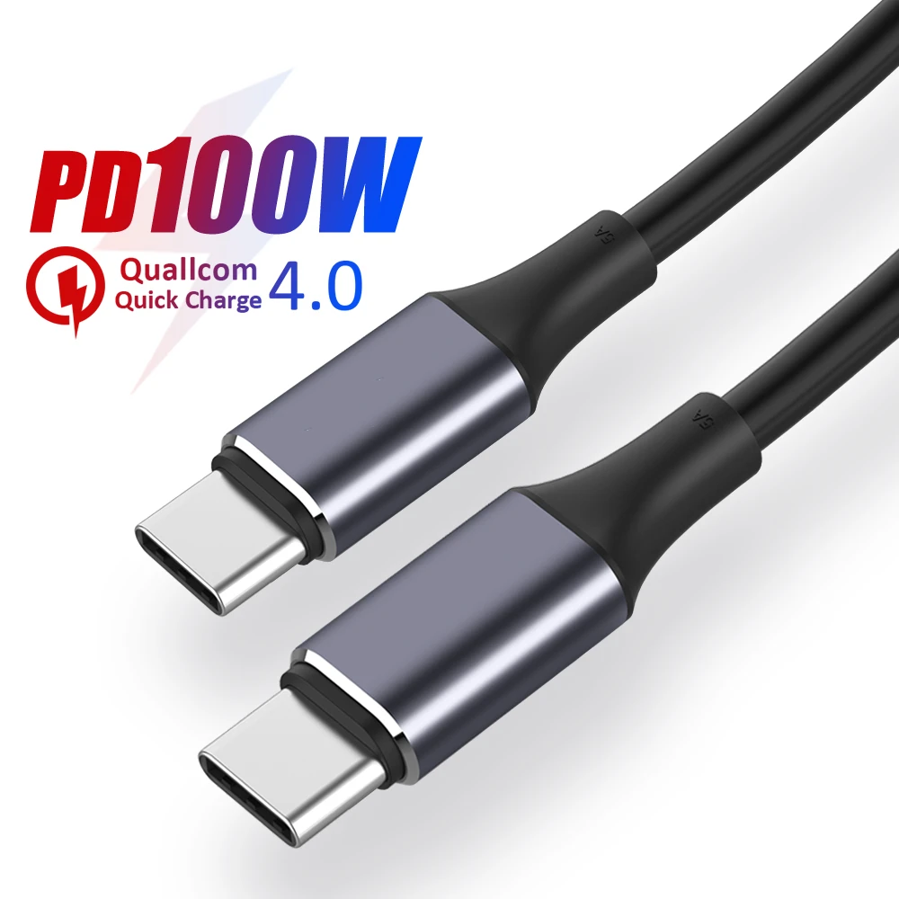 

100W USB C To USB Type C Cable For iPhone 12 11 Pro PD Fast Charger Cord QC 4.0 Type-c Cable For Xiaomi Samsung S20 Macbook iPad