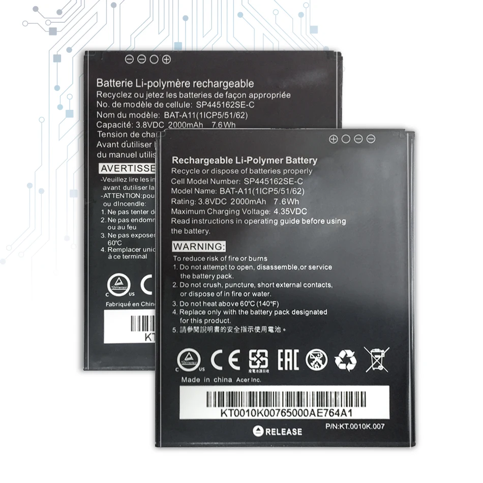 BAT A11 Аккумулятор для Acer Liquid Z410 T01 Z330 Bateria 2000mAh номер отслеживания|Аккумуляторы