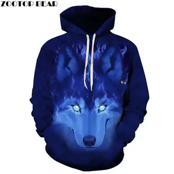 

Anime Wolf Hoodies Men Sweatshirts Fashion Hoody Male Tracksuit 3D Printing Pullover Unisex Coat Brand 6xl Drop Ship ZOOTOP BEAR