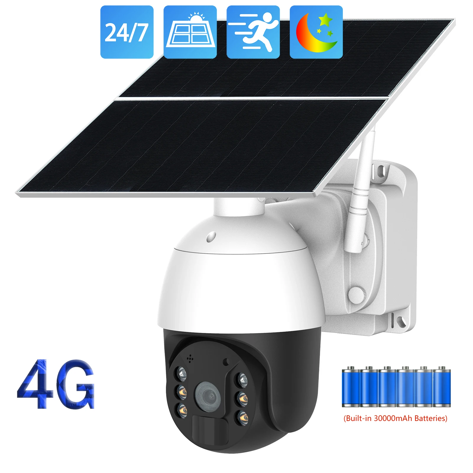 AOSU Caméras de sécurité extérieures sans fil, kit de 4 cams