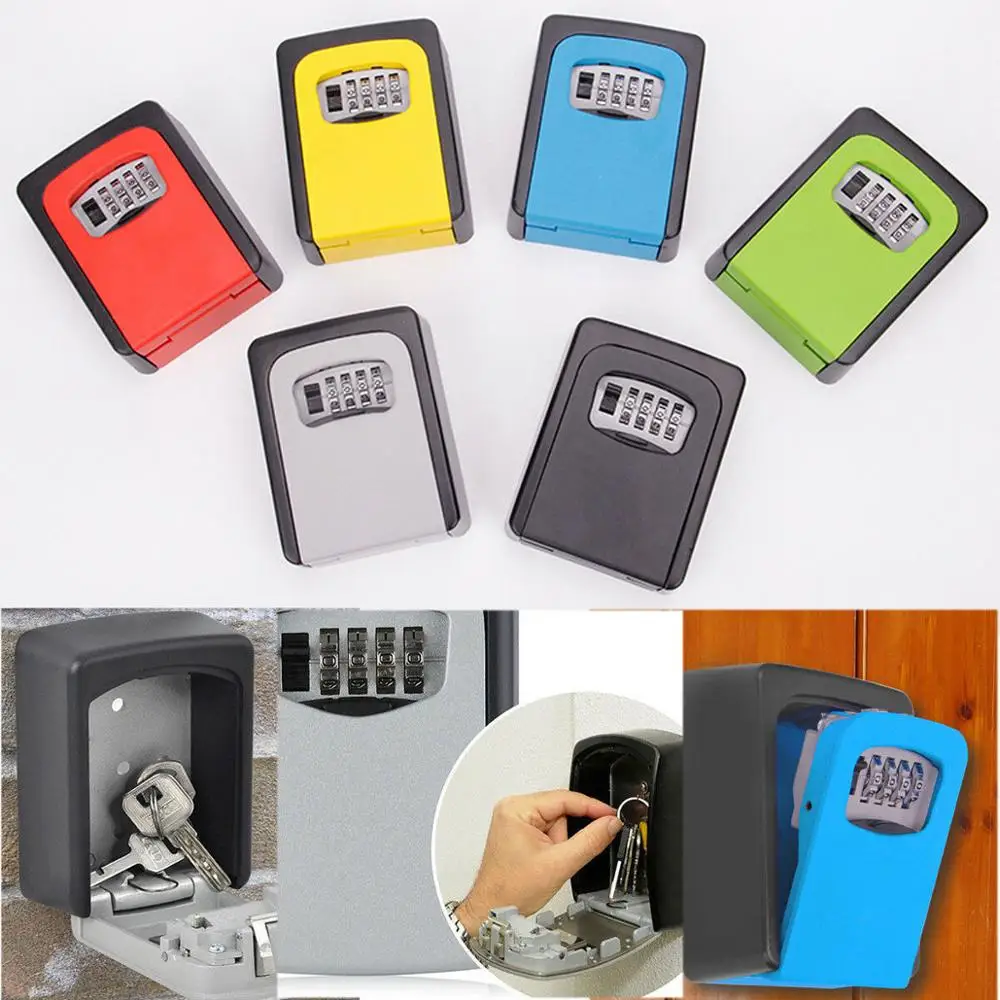 

New Key Storage Box Wall Mounted Safety Lock with 4 Digit Combination Password