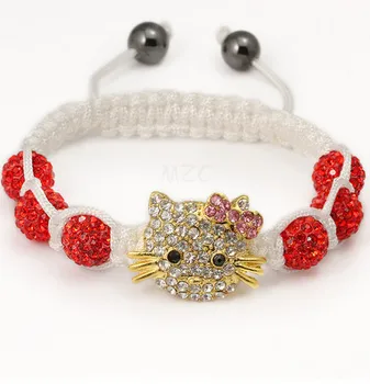 

free shipping New fashion OLW Red Beads pink Bangles crystal Bracelet fasion women jewelry lot