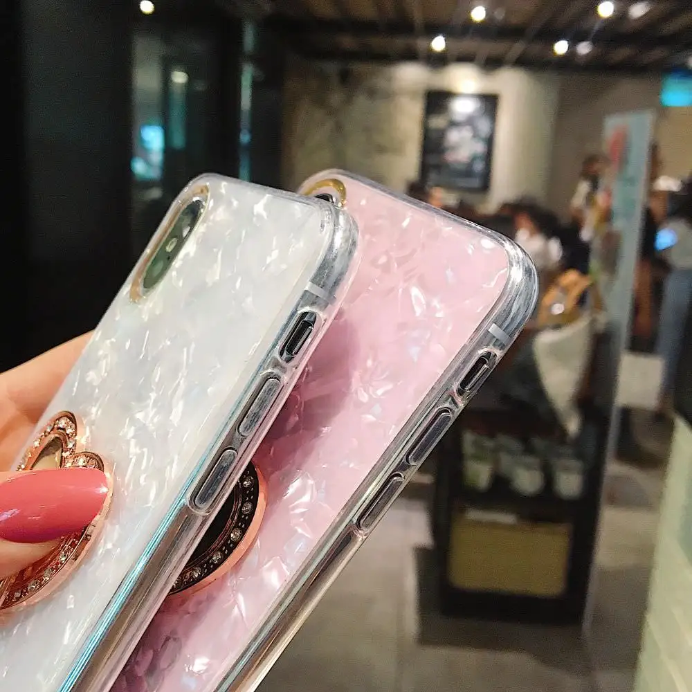 LLZ.COQUE чехол с гальваническим геометрическим мрамором для Iphone 11 Pro X XS Xr Max 6 6S 7 8 PLUS, металлический кольцевой кронштейн, чехол с подставкой