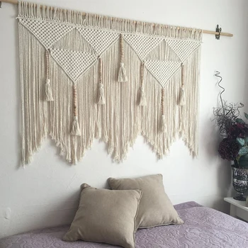 

BEAU-Macrame Wall Hanging Handwoven Bohemian Cotton Rope Boho Tapestry Home Decor