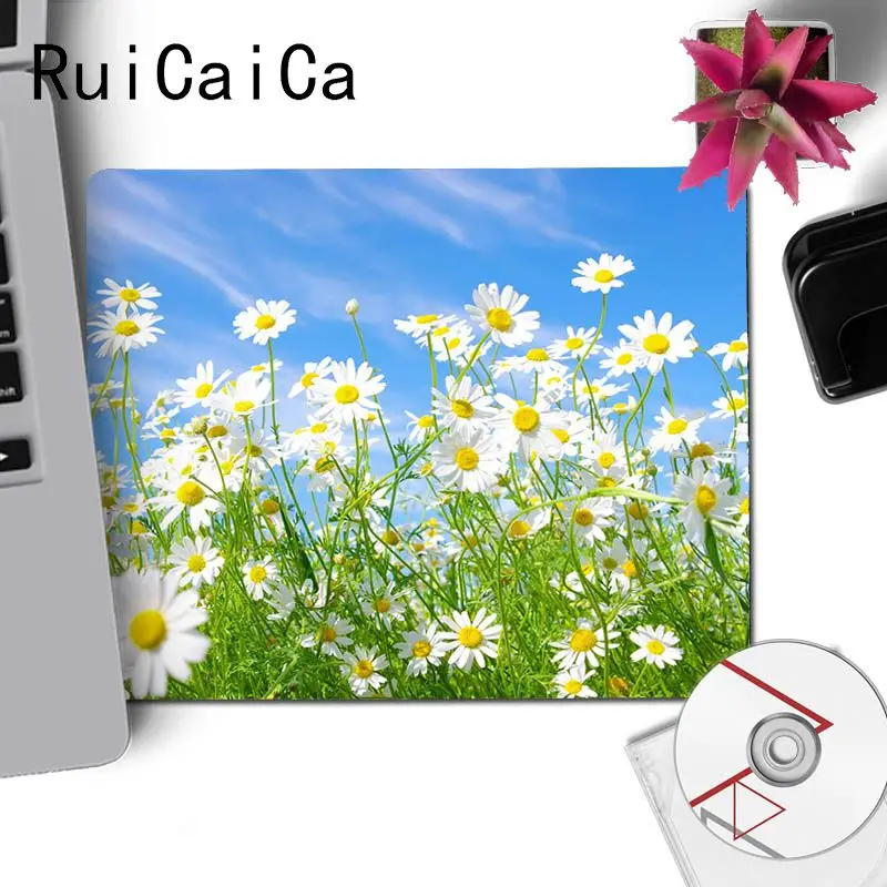 RuiCaiCa маленькая Маргаритка индивидуальный Ноутбук игровой Размер коврика для компьютерной мыши для 18x22 см 25x29 см маленький коврик для мыши - Цвет: No Lock Edge18x22cm