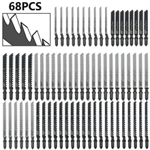 

68pcs Jigsaw Blades Metal Wood Assorted Jig Saw Blade Wood Plastic Curve Cutting Tool Kits Woodworking DIY Power Blades Tools