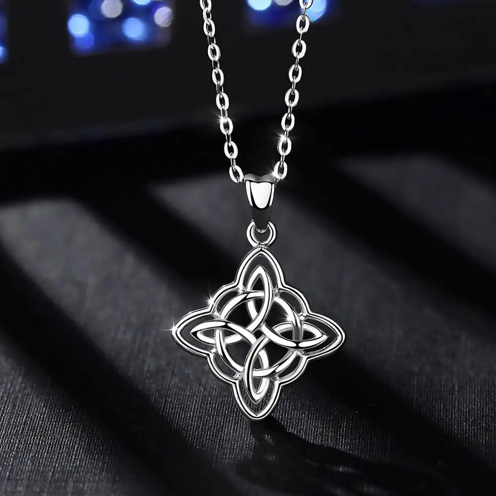 Eudora Sterling Silver Knot Pendant Necklace With Gift Box Women Jewelry