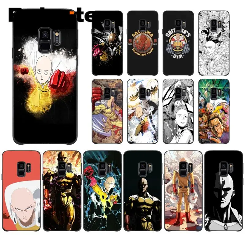 Чехол для телефона one-punch man черный чехол из ТПУ Samsung Galaxy s9 s8 plus s10 s10plus s7 s6edge |