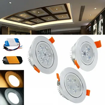 

LED spot spotlights lamp recessed downlight spot lamp ceiling lights warm white cool white dimmable 185V-265v 3W 5W 7W