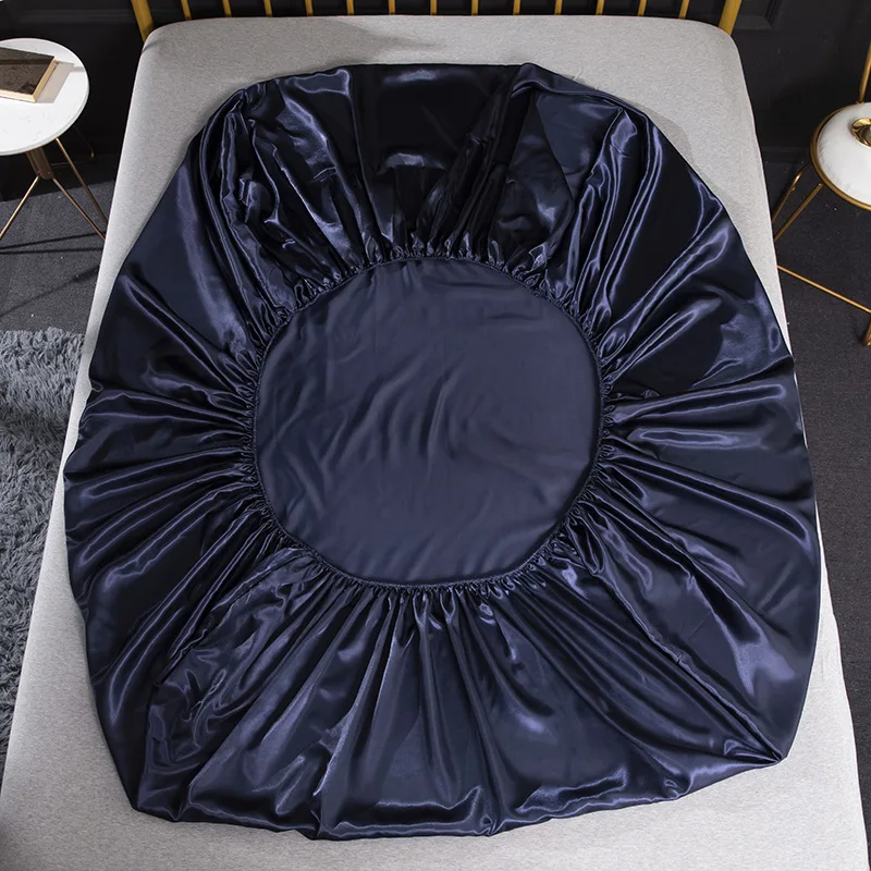 Satin Silk Bedding Set Luxury Queen King Size Black Satin Bedsheet Pink Pillowcase Bedclothes Fitted Bed Sheet Textile for Home Satin Silk Bedding Set Luxury Queen King Size Black Satin Bedsheet Pink Pillowcase Bedclothes Fitted Bed Sheet Textile for Home