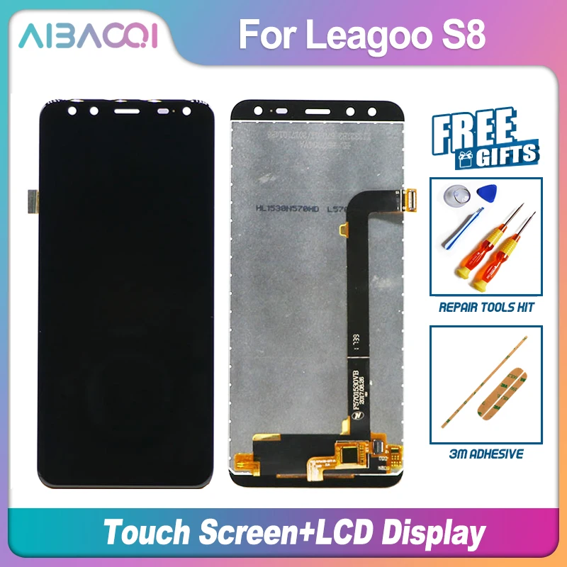 AiBaoQi 5,72 дюймовый сенсорный экран+ 1440x720 ЖК-дисплей для замены телефона Leagoo S8