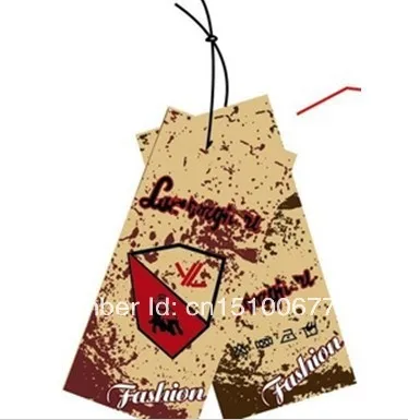 

Wholesale free shipping Custom Hang tag Logo printting Garment Label with free string customized Hang tags