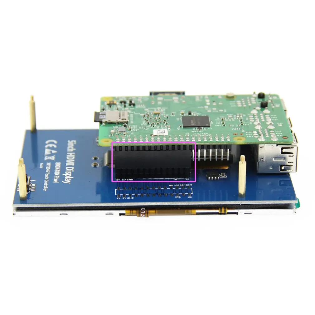 5 дюймовый ЖК HDMI сенсорный экран дисплей TFT модуль светодиодной панели 800*480 для Raspberry Pi 4 Модель B 3B+/3B/2B/B