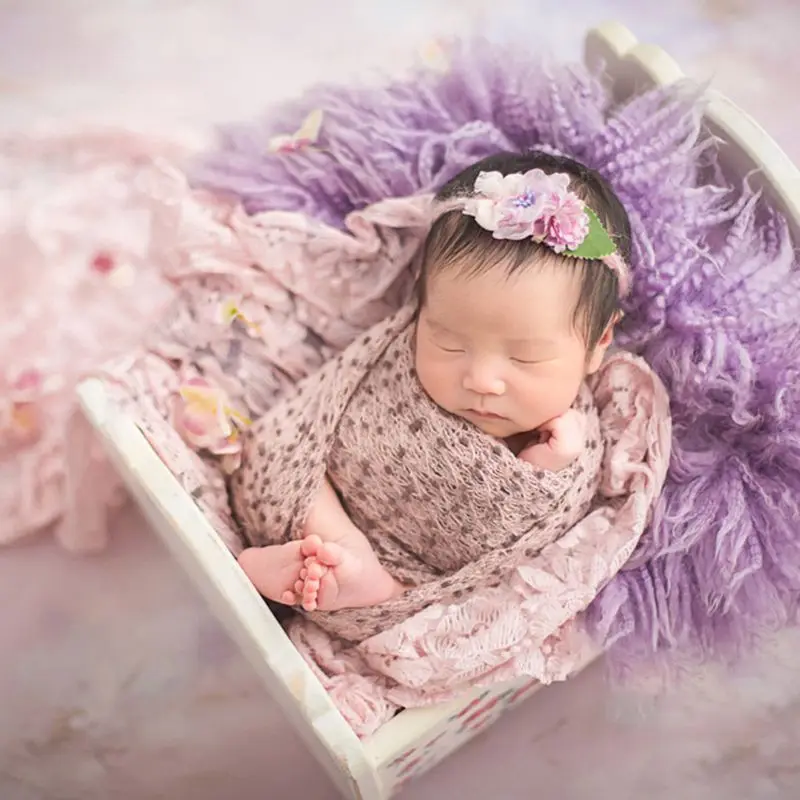 Newborn Photography Props Baby Kids Knit Wrap Cloth Swaddle Photo Background Accessories