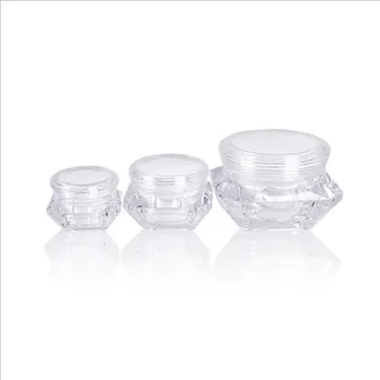 

Portable Transparent 5g 10g 15g Plastic Jar Clear Plastic Pot for Nail Art Glitters Mini Small Make Up Cream Cosmetic Container