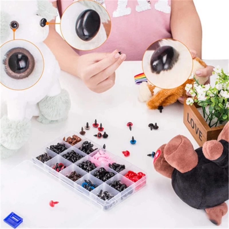 Screw Combination Color Gather Plastic Craft Safety Eye for Bear Soft Toy Animal Doll Amigurumi DIY Accessorie for Toy Gift