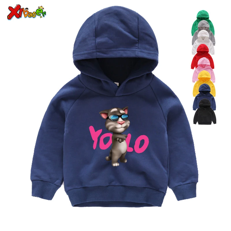 

Children's Hoodies Sweatshirts Favorite Online Games Can Speak Tom Cat Prints Boy Hoodies Sweatshirts Tom Cat and His Friends 7T