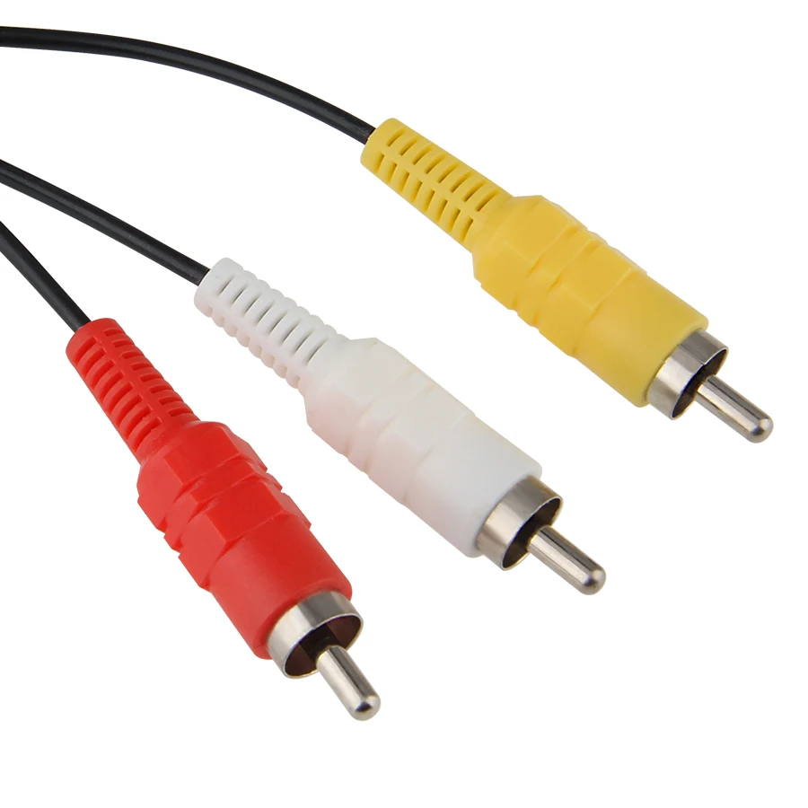 Горячая продажа 1 8 м/6 футов Аудио Видео AV RCA видео композитный кабель с тремя