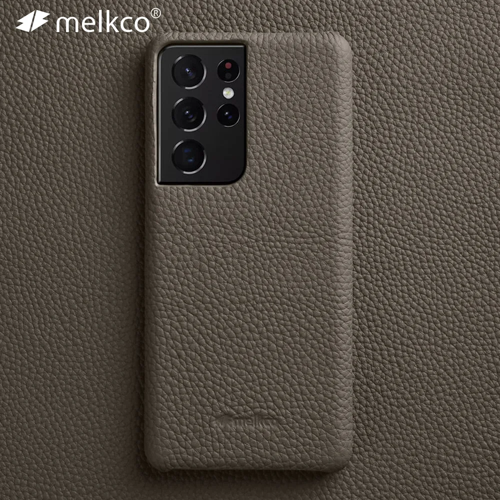 Melkco Premium Genuine Leather Case For Samsung Galaxy S21 Ultra Plus + 5G Cases luxury Fashion Cow Business Phone Cover