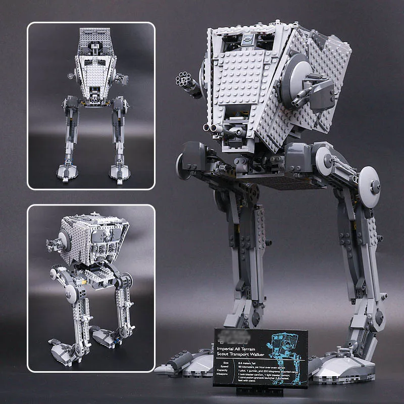 05052 серия "Звездные войны" AT-AT шагающий робот строительные блоки кирпичи модель совместима с MOC 75153 робот Рождественский подарок