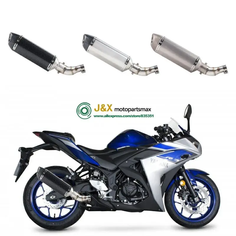 MT-03 MT03 мотоцикл глушитель трубы среднего звенья трубы Escape для YAMAHA YZF-R3 R3 R25 R30 слипоны