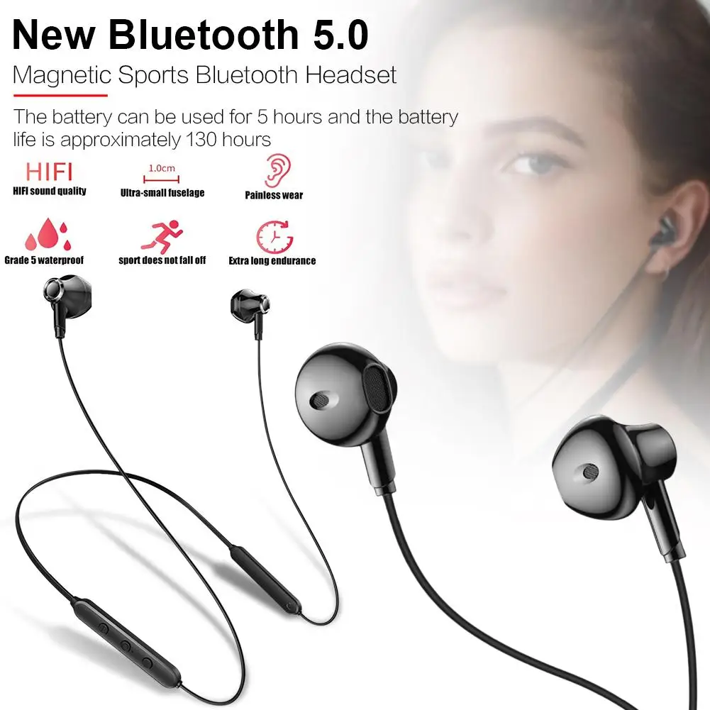 

Bluetooth Earphone/Bluetooth Headset 5.0 Neck-mounted Binaural Waterproof Mini sports Wireless Earphone/Wireless Headset