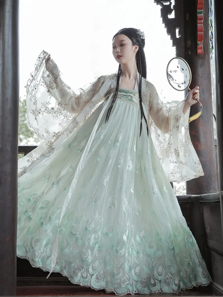 Китайский традиционный сказочный костюм Древняя китайская принцесса хан одежда Народный танцевальный костюм национальный костюм ханьфу наряд платье для выступлений на сцене DQS245