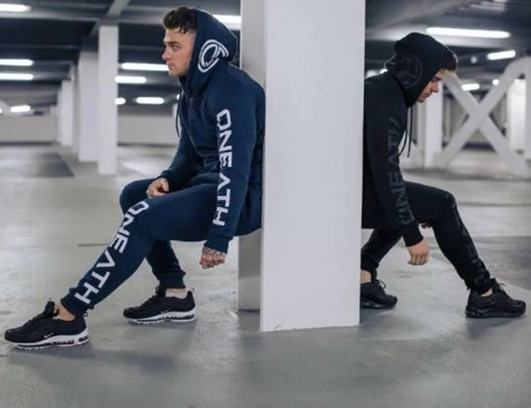 

Muscle Brother Sports Set Fitness Suit Men's Long Sleeve Running Set Training Suit Tights