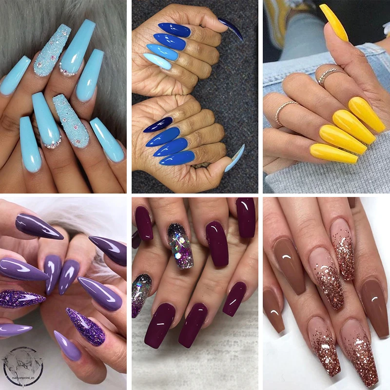 MIZHSE Nail Extension Color Poly Gel Set With Nial Form UV LED Acrylic Builder Gel Hard 4