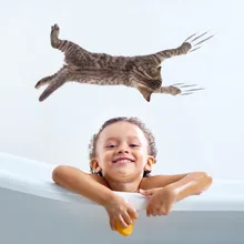 Brigade Kang SK-2006 Кот мультфильм камера горшок наклейки на стену ванная комната кухня гостиная задний план украшения съемные наклейки