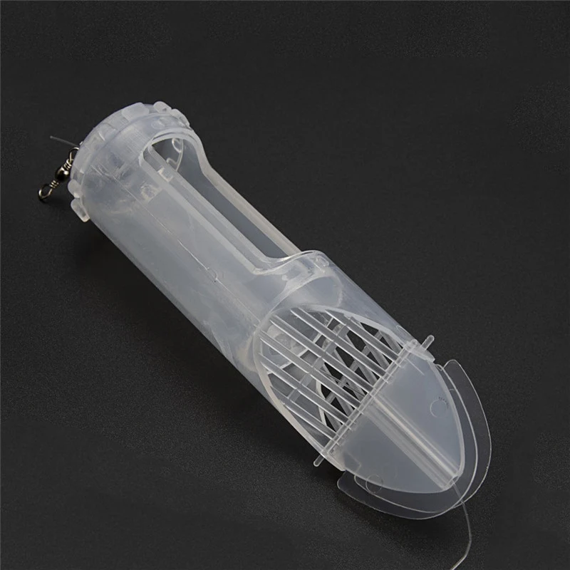 

Fishing Feeder Plastic Transparent Trap Basket Tackle Holder Catcher For Angler Accessories Artificial Bait Lure Cage Carp