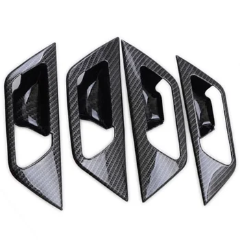 

for Peugeot 3008 Gt 2017 2018 Carbon Fiber Interior Inner Door Handle Catch Cover Trim Inserting Decal Panel Car Accessories
