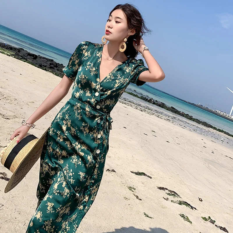 tropical bohemian dress