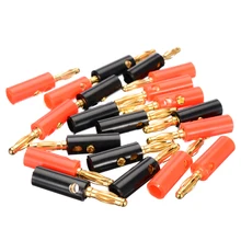 20 шт./компл. позолоченный Банана Динамик кабель Вилки 4 мм аудио Динамик винт типа "банан" Вилки разъем адаптера