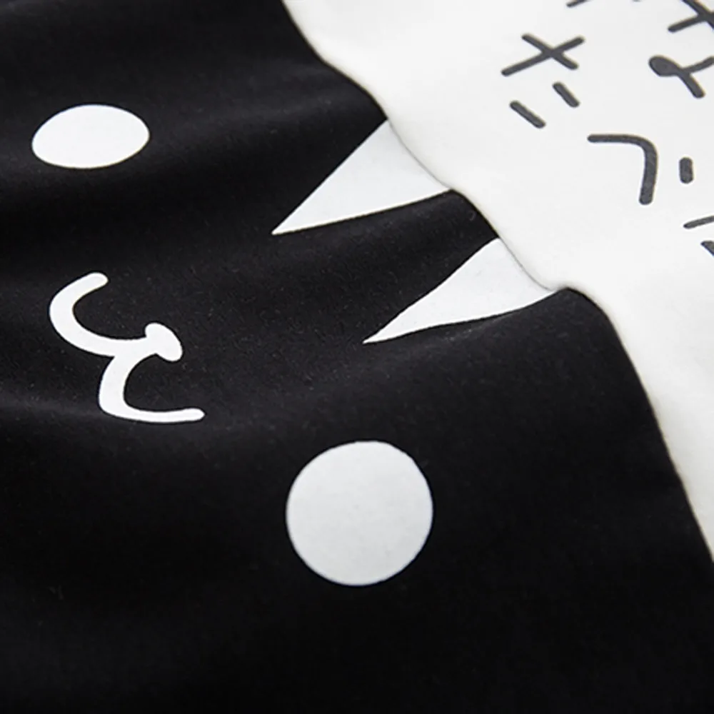 JAYCOSIN Women Casual Long Sleeve Sweatshirt Kitty Cat Print Pocket Thin Hoodie Pockets Unique Print Chic Comfortable Pullover