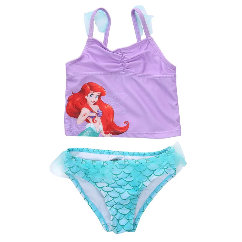 

2PCS Hot Sale Cute Kids Baby Little Girl Mermaid Princess Tankini Bikini Set Swimwear Swims Swimming Bathing Beach Swimwear