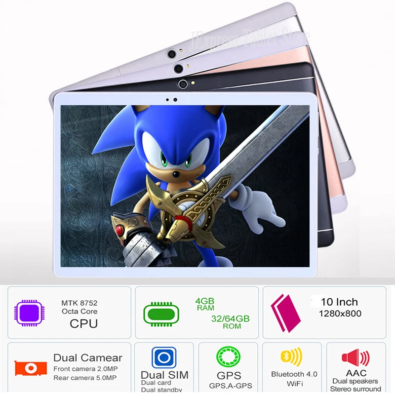 

Lastest Perfect For Games 10 inch Android 8.0 OS Octa Core Tablet PC 4GB RAM 64GB ROM 3G/4G LTE Phone Call Wifi GPS+Kids Gifts