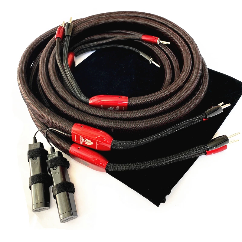 US $275.08 Audiophile Redwood Speaker Cable Silver Plated Spade Plug With 72V DBS Bi Wire Version