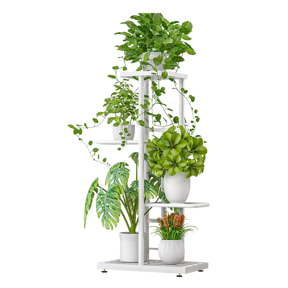 1pcs Plant Shelves Iron Potted Flower Plant Stand Rack Multiple Flower Pot Holder Shelf Indoor Outdoor Planter Display Organizer 